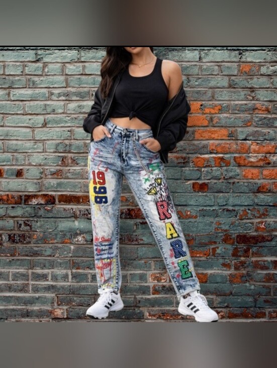Denim - Rue21 Unisex Premium Flex Graffiti Jeans